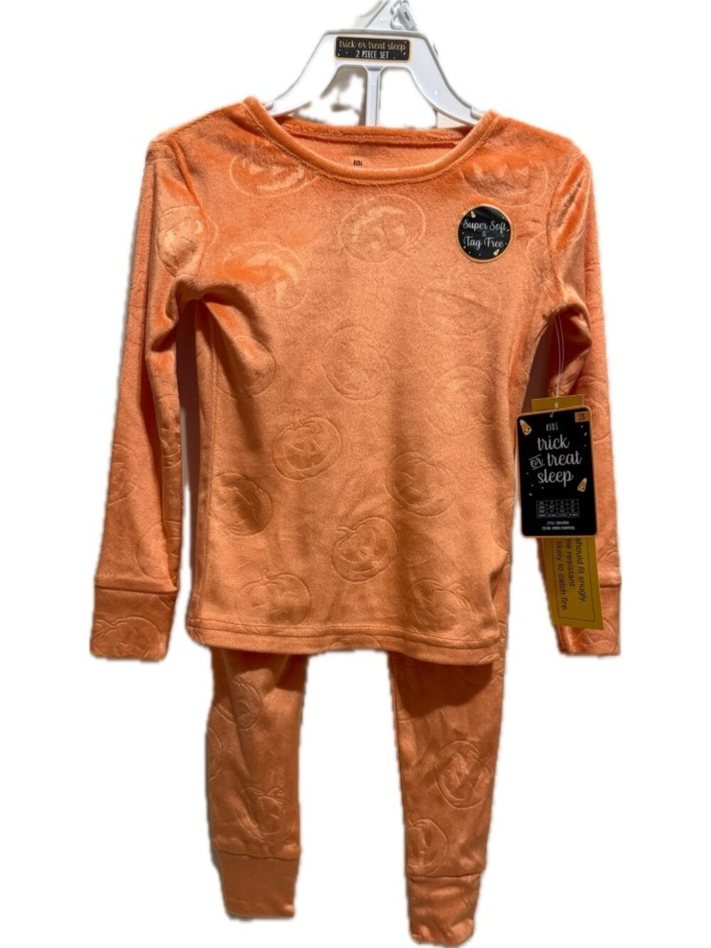 Trick or Treat Sleep 2T NWT orange pumpkin Jack O'Lantern Halloween PJ Pajamas